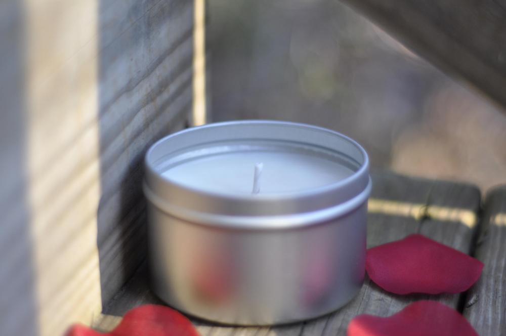 Egyptian Amber Soy Candle 8oz Travel Tin, masculine, boyfriend in a can