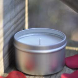 Egyptian Amber Soy Candle 8oz Travel Tin, masculine, boyfriend in a can